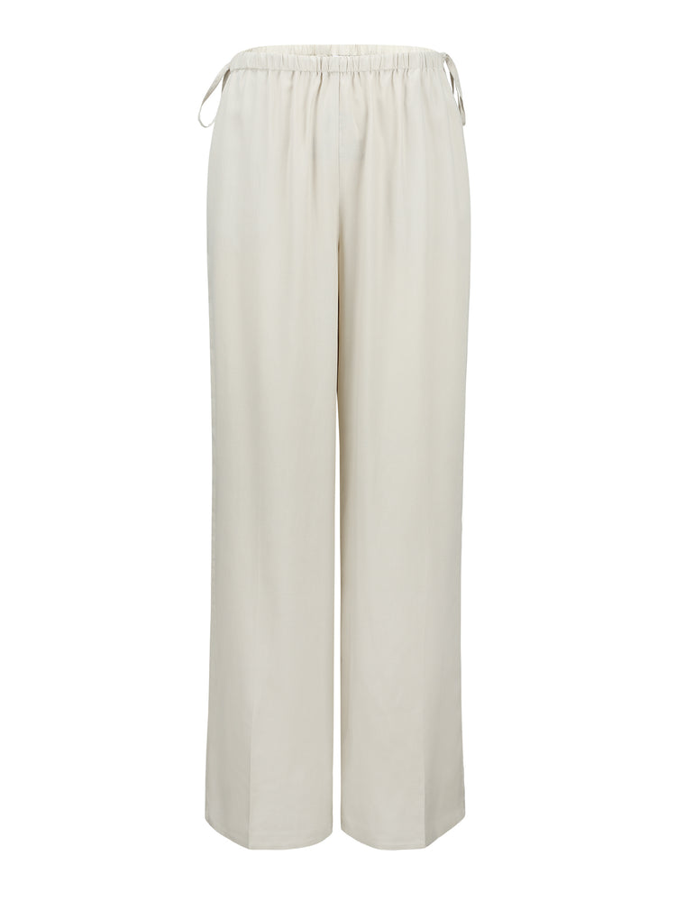 09 Side Tie Pant - Oatmeal