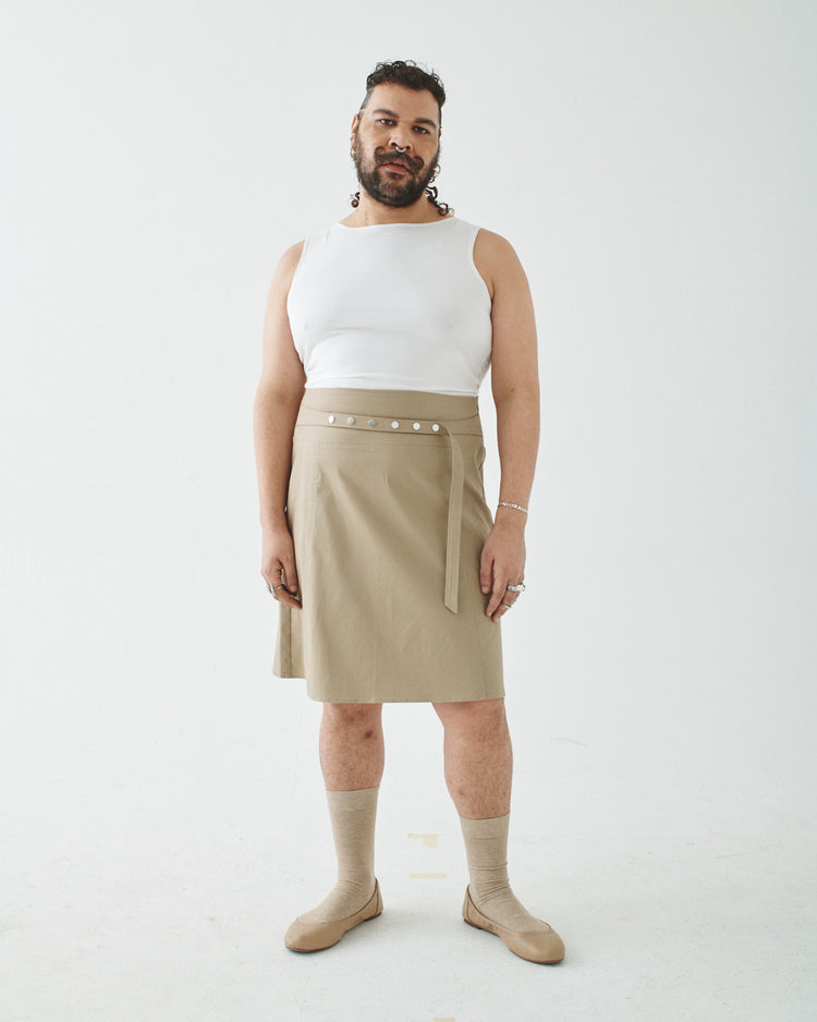 09 Grommet Skirt - Khaki