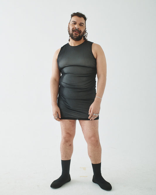 09 Mesh Gallery Dress - Black