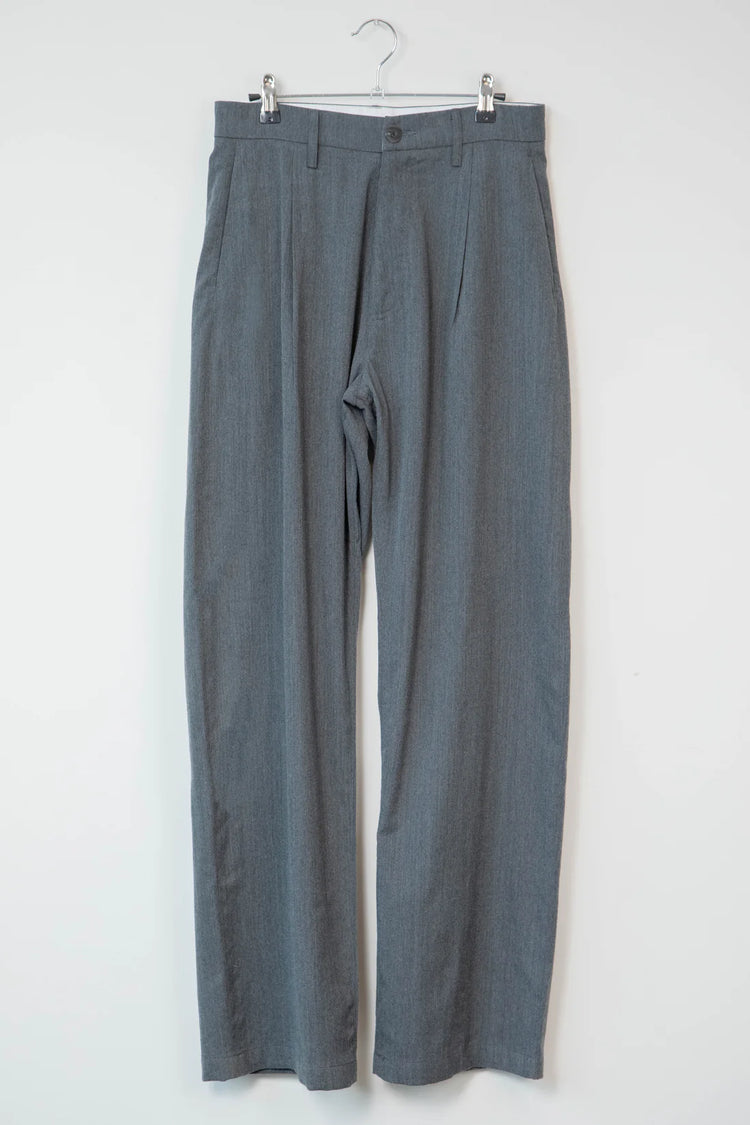 Wool Curve Trouser - Charcoal