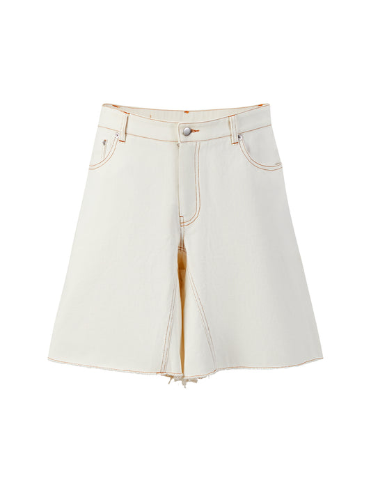 09 Twill Bermuda Shorts - White