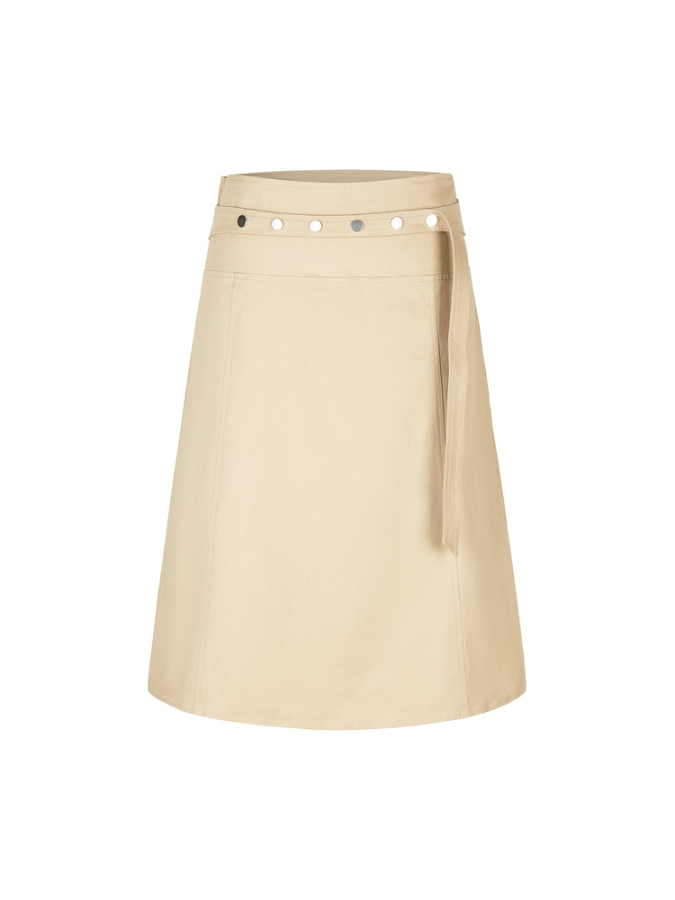 09 Grommet Skirt - Khaki