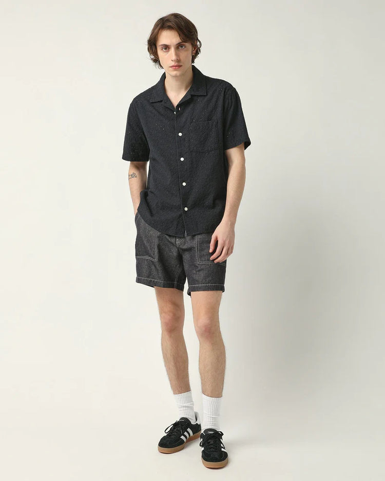 Black Floral Eyelet Shirt