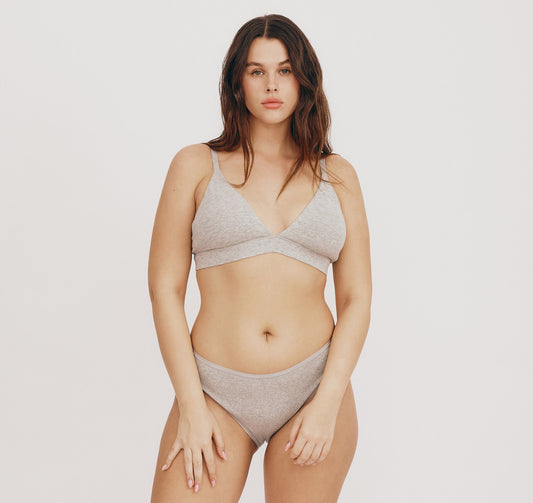 Core Triangle Bralette - Grey