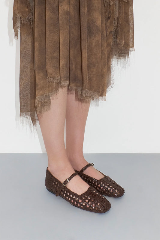 Yeida Chocolate Brown Ballerinas