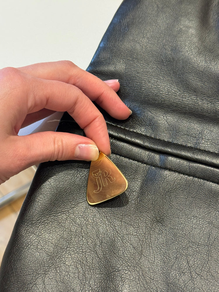 Vintage Black Leather Clutch