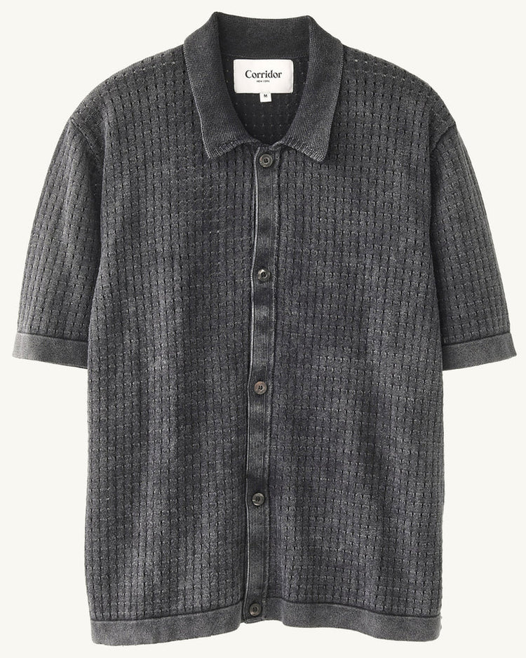 Washed Pointelle - Black