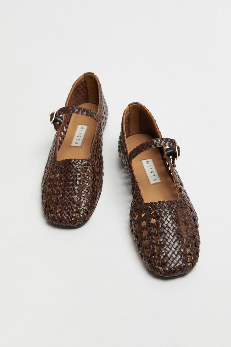Yeida Chocolate Brown Ballerinas