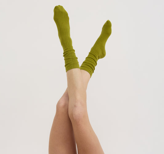 Soft Slouchy Sock - Matcha Green