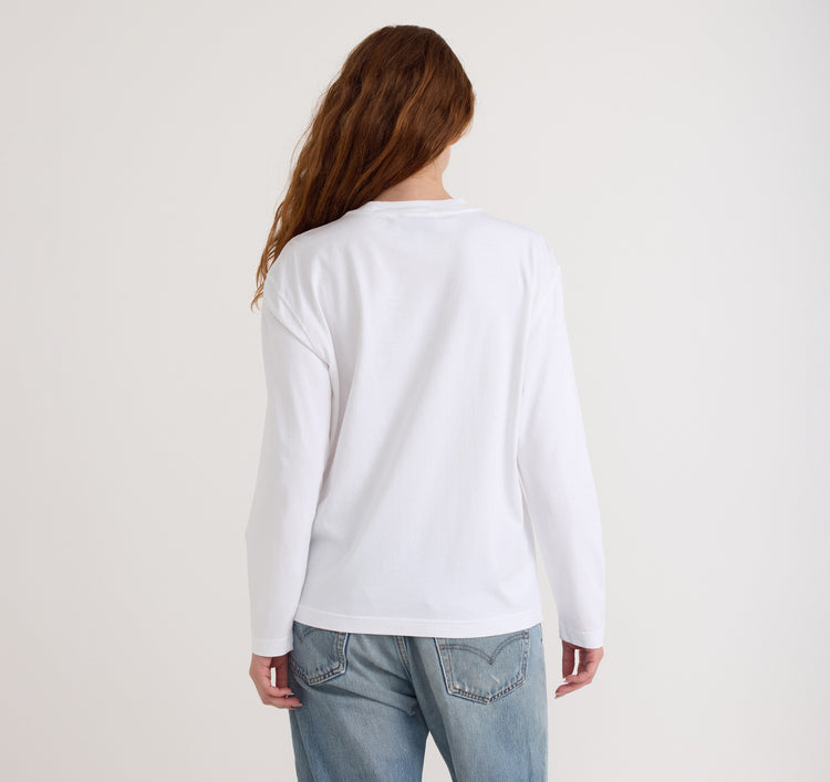 Boxy Long Sleeve - White