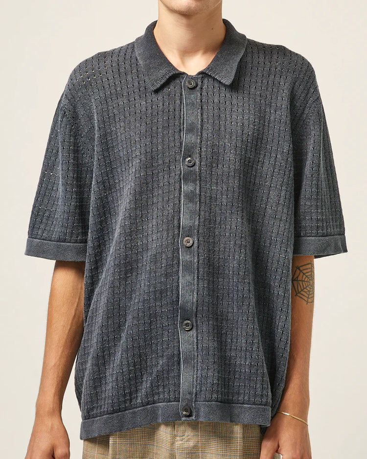 Washed Pointelle - Black