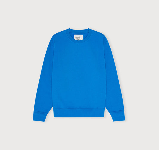 Boxy Fit Crew Sweatshirt - Azure