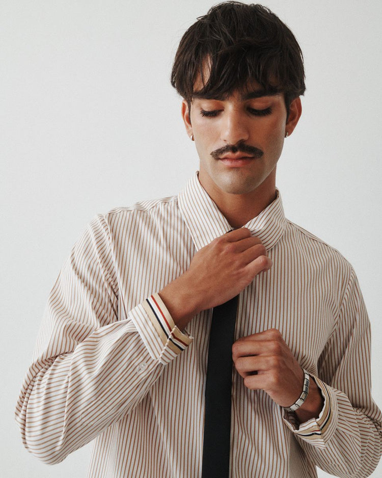 10 Striped Shirt - Ochre