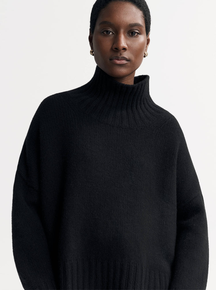 Girlfriend Turtleneck - Black