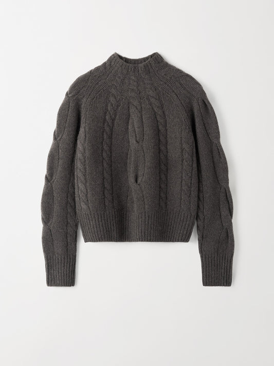 Cable Turtleneck - Wood