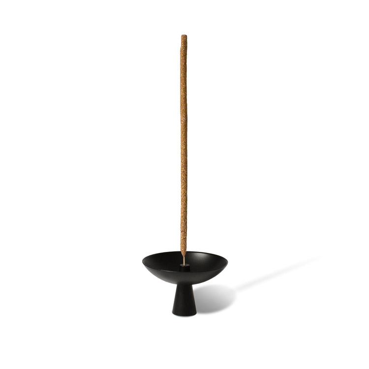 Black Brass Incense Holder with Ash Catcher