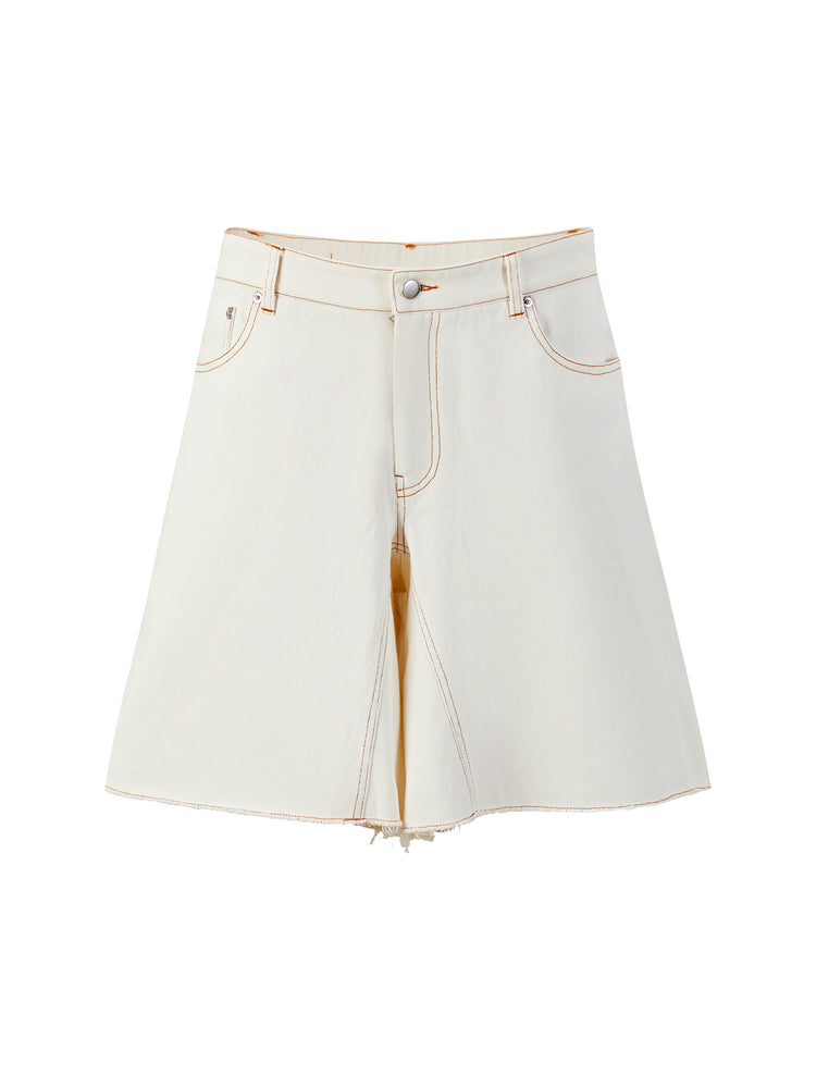 09 Twill Bermuda Shorts - White
