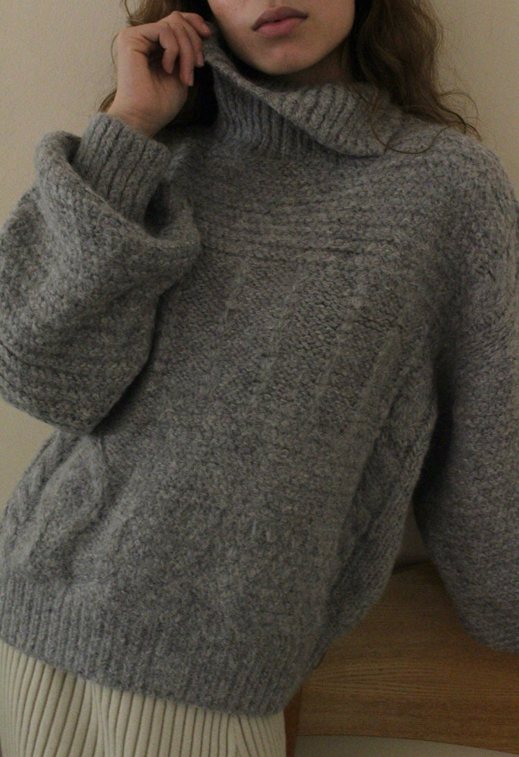 Ollie Alpaca Sweater - Gray