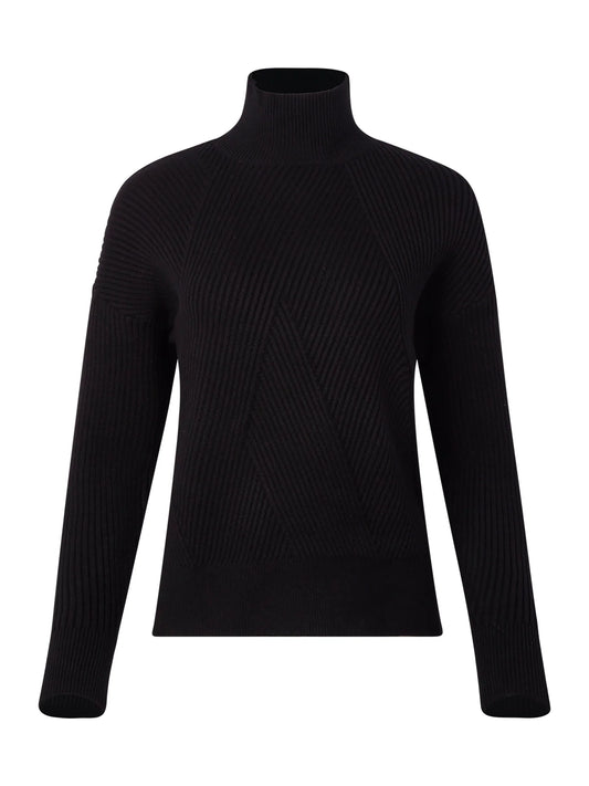 02 Ribbed Turtleneck - Black