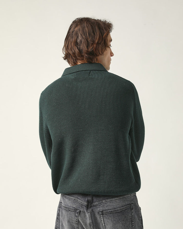 LS Slouchy Polo - Green