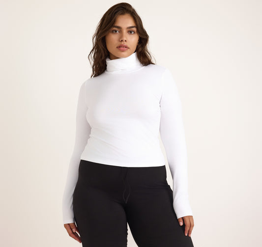 Everyday Turtleneck - White