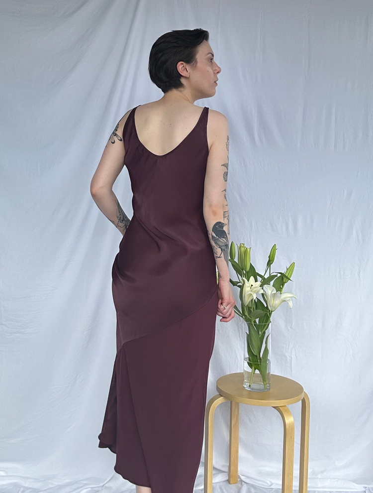 05 Eggplant Waterfall Dress