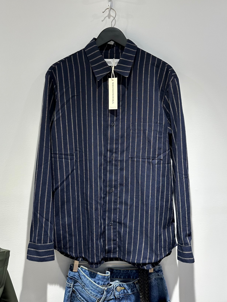 Office Shirt - Navy Stripe