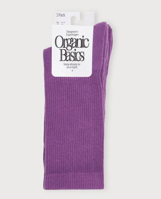 Core Tennis Crew Socks 2-Pack - Purple