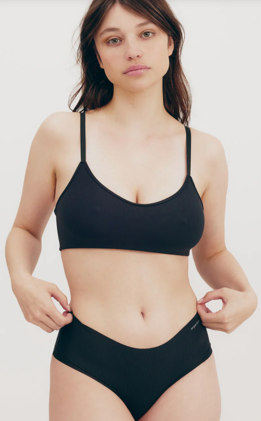 Naked Rib Bralette - Black