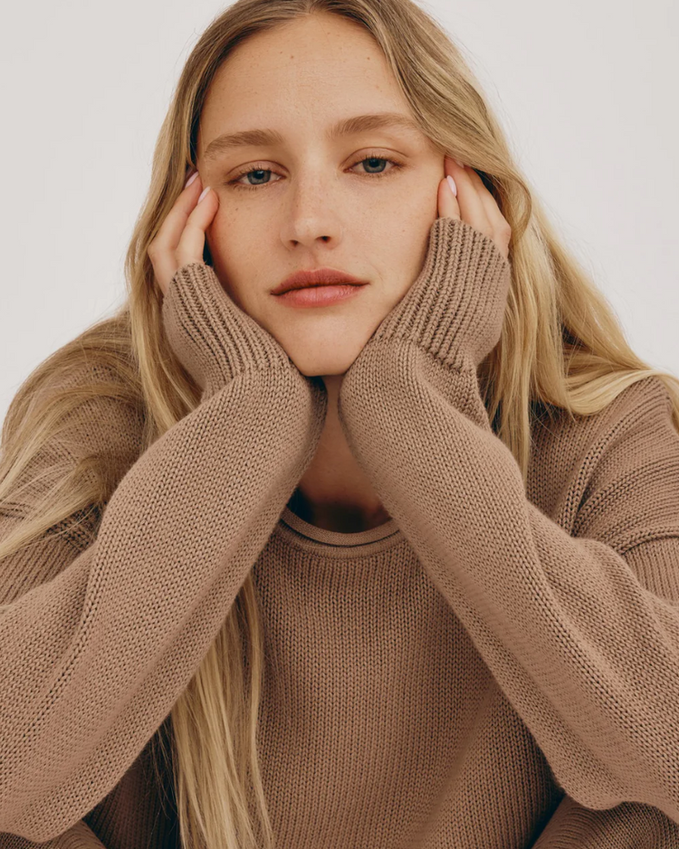 True Knit Sweater - Almond