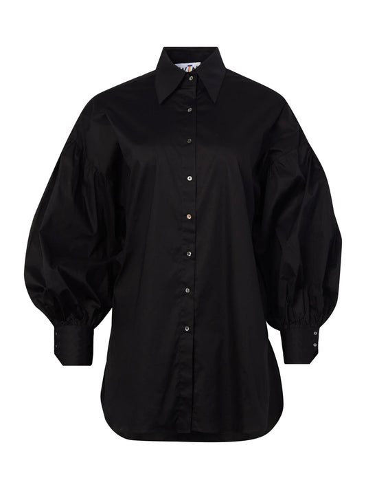 02 Puff Sleve Shirt - Black