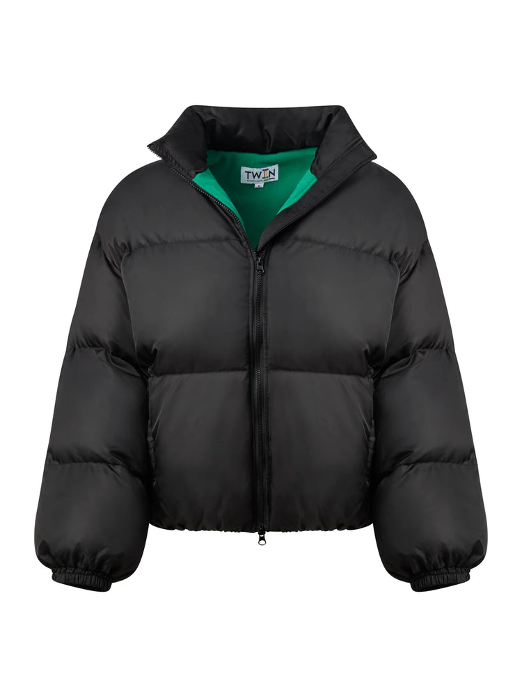 02 Puffer Coat - Black/Green